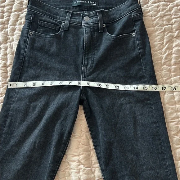 Veronica Beard RYLEIGH slim straight high-rise black jeans size 26 1/2 - Picture 10 of 11